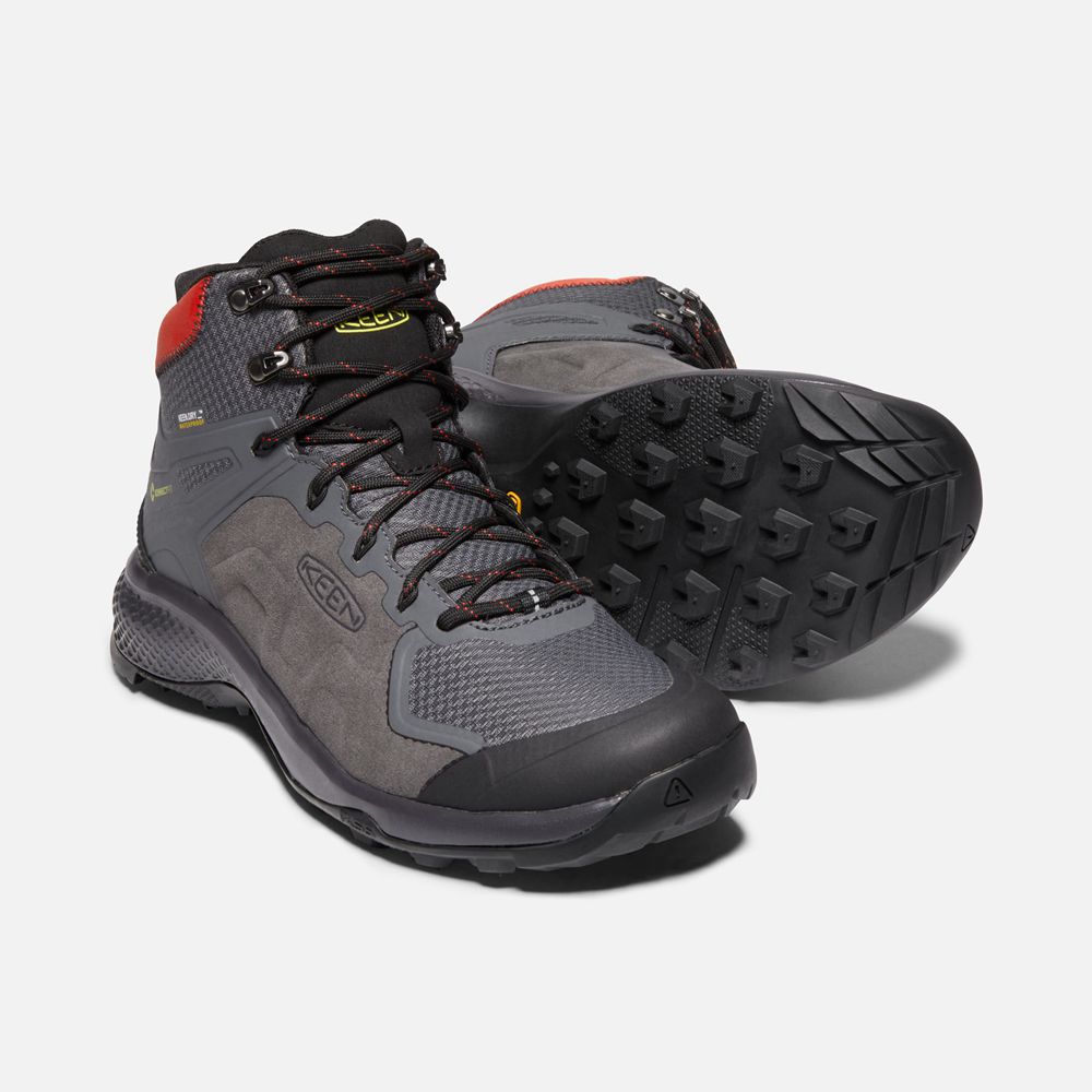 Botas de Seguridad Keen Mexico Grises Oscuro - Hombre Explore Waterproof - QL3980524